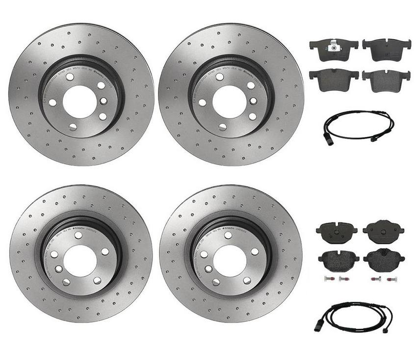 BMW Brembo Brake Kit Pads & Rotors Front and Rear (328mm/330mm) (Xtra